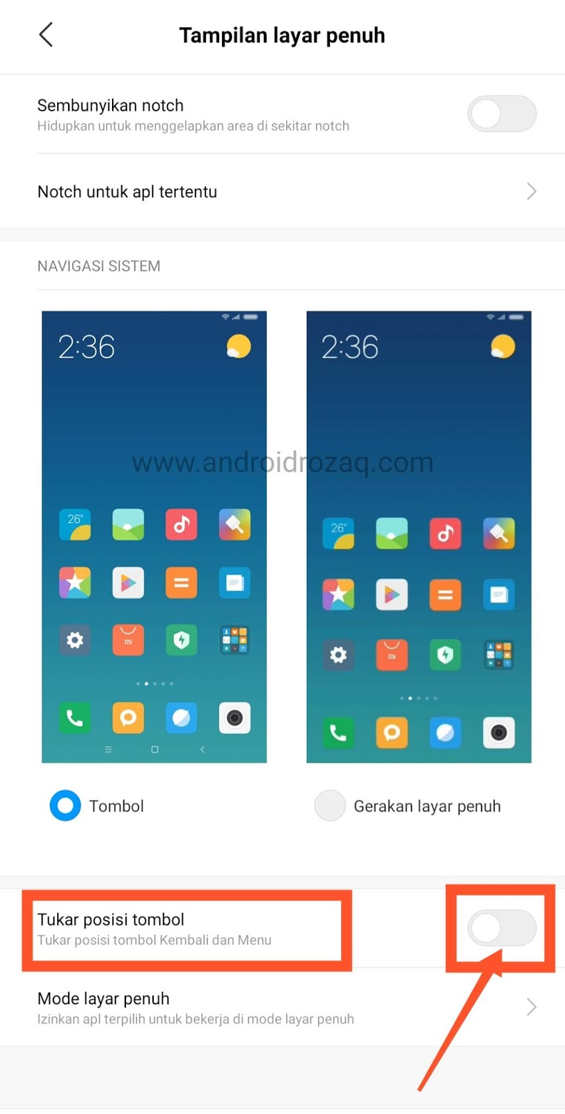 Aplikasi Tombol Navigasi